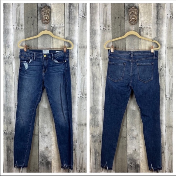 Frame Denim Denim - Anthropologie Frame Le Skinny de Jeanne Raw Hem Size 28